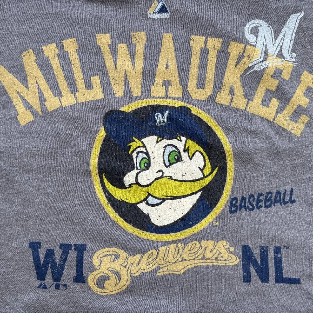 Milwaukee Brewers MLB Baseball reworked T-shirt 16 x 16 Throw pillow cover